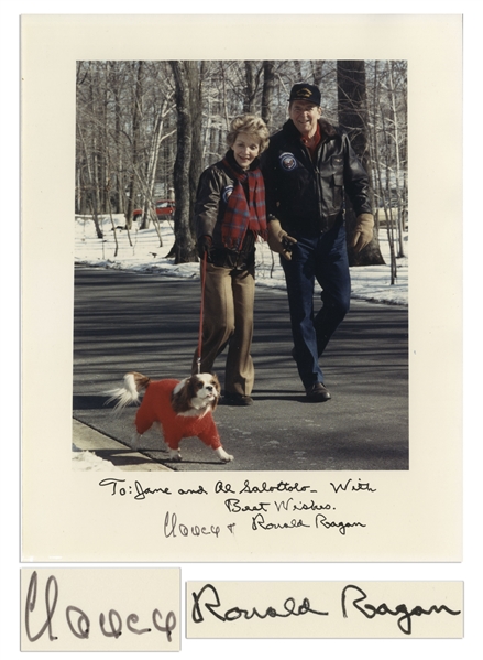Ronald and Nancy Reagan Signed 8'' x 10'' Photo -- With JSA COA